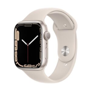 Apple Watch Series 7 GPS 45mm Starlight Aluminum Case With Starlight Sport Band (MKN63)