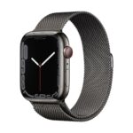 Apple Watch Series 7 GPS + Cellular, 45mm Graphite Stainless Steel Case with Milanese Loop Graphite (MKL33)
