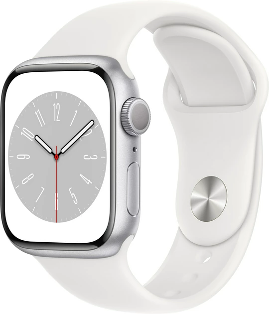 Apple Watch Series 8 GPS 45mm Silver Aluminum Case with White S. Band (MP6N3) 1 Apple Watch Series 8 GPS 45mm Silver Aluminum Case with White S. Band (MP6N3)