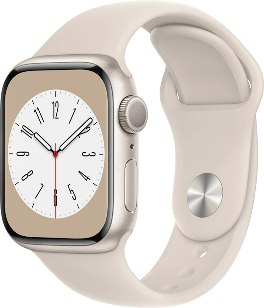 Apple Watch Series 8 GPS + Cellular 41mm Starlight Aluminum Case with Starlight Sport Band (MNHY3/MNV03) 1 Apple Watch Series 8 GPS + Cellular 41mm Starlight Aluminum Case with Starlight Sport Band (MNHY3/MNV03)