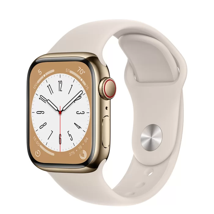 Apple Watch Series 8 GPS + Cellular 41mm Gold S. Steel Case w. Starlight S. Band (MNJC3/MNV93) 1 Apple Watch Series 8 GPS + Cellular 41mm Gold S. Steel Case w. Starlight S. Band (MNJC3/MNV93)