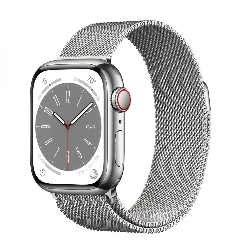 Apple Watch Series 8 GPS + Cellular 41mm Silver S. Steel Case w. Milanese Loop Silver (MNJ73/MNJ83) 1 Apple Watch Series 8 GPS + Cellular 41mm Silver S. Steel Case w. Milanese Loop Silver (MNJ73/MNJ83)