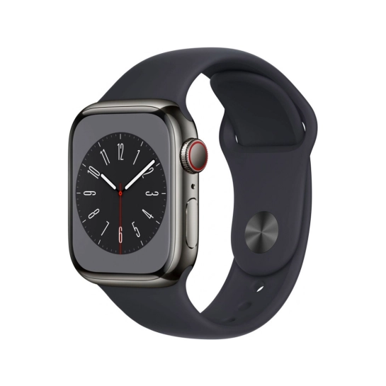 Apple Watch Series 8 GPS + Cellular 41mm Graphite S. Steel Case w. Midnight S. Band (MNJJ3) 1 Apple Watch Series 8 GPS + Cellular 41mm Graphite S. Steel Case w. Midnight S. Band (MNJJ3)