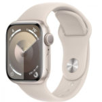 Apple Watch Series 9 GPS 41mm Starlight Aluminum Case with Starlight Sport Band - M/L (MR8U3)