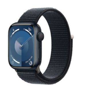 Apple Watch Series 9 GPS 45mm Midnight Aluminum Case with Midnight Sport Loop (MR9C3)