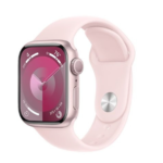 Apple Watch Series 9 GPS 45mm Pink Aluminum Case with Light Pink Sport Band - M/L (MR9H3)