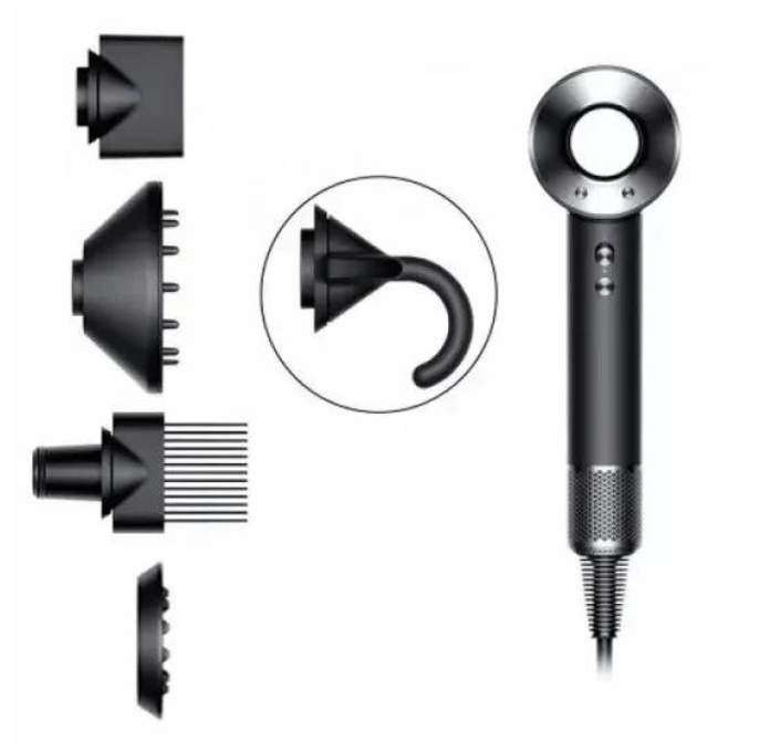 Фен Dyson Supersonic HD07 Black/Nickel (386816-01)