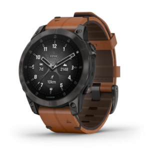 Смарт-годинник Garmin Epix (Gen 2) Sapphire - B. Titanium w. Chestnut L. Band (010-02582-30)