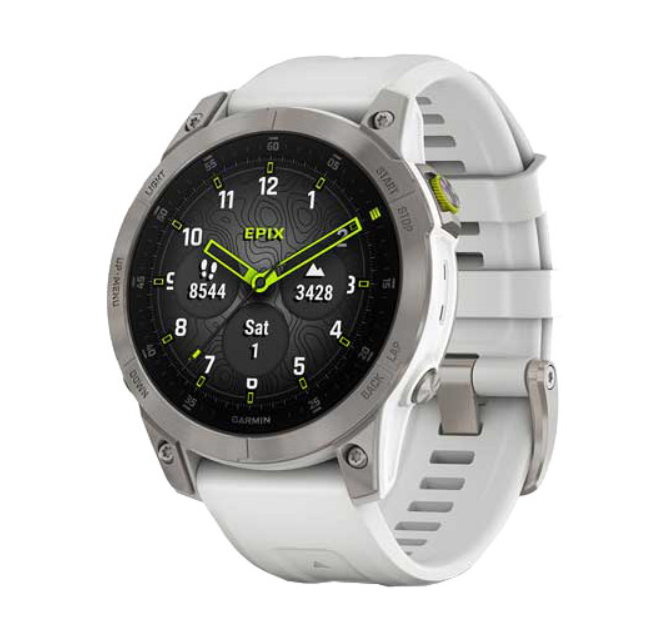 Смарт-годинник Garmin Epix (Gen 2) Sapphire - White Titanium (010-02582-20/21)