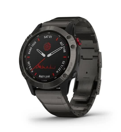 Смарт-годинник Garmin Fenix 6 Pro Solar Titanium Carbon Gray Dlc With Titanium Dlc Band (010-02410-23/22) 1 Смарт-годинник Garmin Fenix 6 Pro Solar Titanium Carbon Gray Dlc With Titanium Dlc Band (010-02410-23/22)