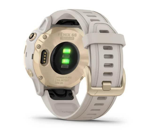 Смарт-годинник Garmin Fenix 6S Pro Solar Edition Light gold with light sand band (010-02409-11) — изображение 5