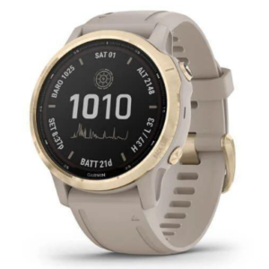 Смарт-годинник Garmin Fenix 6S Pro Solar Edition Light gold with light sand band (010-02409-11)