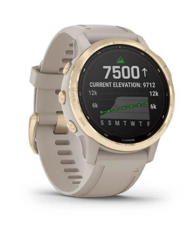 Смарт-годинник Garmin Fenix 6S Pro Solar Edition Light gold with light sand band (010-02409-11) 2 Смарт-годинник Garmin Fenix 6S Pro Solar Edition Light gold with light sand band (010-02409-11) - Зображення 2