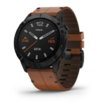 Смарт-годинник Garmin Fenix 6X Pro Sapphire Black DLC with Chestnut Leather Band (010-02157-14)