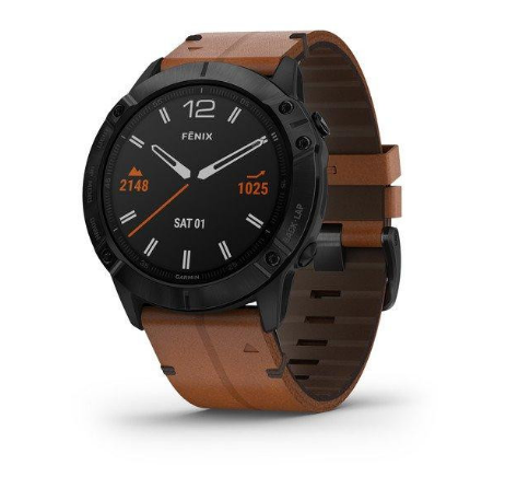 Смарт-годинник Garmin Fenix 6X Pro Sapphire Black DLC with Chestnut Leather Band (010-02157-14) 1 Смарт-годинник Garmin Fenix 6X Pro Sapphire Black DLC with Chestnut Leather Band (010-02157-14)