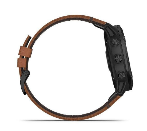 Смарт-годинник Garmin Fenix 6X Pro Sapphire Black DLC with Chestnut Leather Band (010-02157-14) 2 Смарт-годинник Garmin Fenix 6X Pro Sapphire Black DLC with Chestnut Leather Band (010-02157-14) - Зображення 2