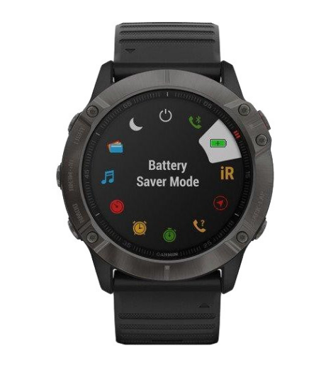 Смарт-часы Garmin Fenix 6X Pro Sapphire Carbon Grey DLC with Black Band (010-02157-11/10) 4 Смарт-часы Garmin Fenix 6X Pro Sapphire Carbon Grey DLC with Black Band (010-02157-11/10) — изображение 4