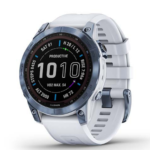 Смарт-годинник Garmin Fenix 7 Sapphire Solar Mineral Blue DLC Titanium with Whitestone Band (010-02540-24/25)