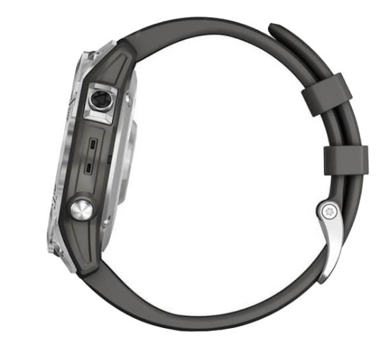 Смарт-годинник Garmin Fenix 7 Silver with Graphite Band (010-02540-00/01) — изображение 3