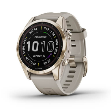 Смарт-годинник Garmin Fenix 7S Sapphire Solar C. Gold Titanium w. Light Sand Band (010-02539-20/21) 1 Смарт-годинник Garmin Fenix 7S Sapphire Solar C. Gold Titanium w. Light Sand Band (010-02539-20/21)