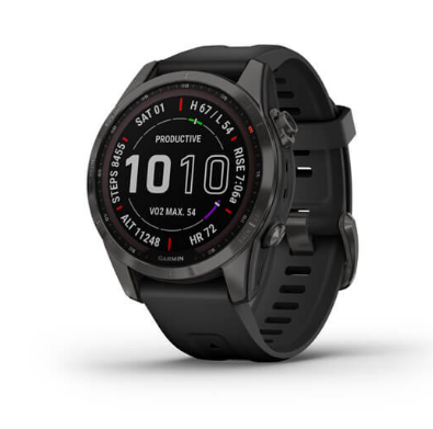 Смарт-годинник Garmin Fenix 7S Sapphire Solar Carbon G. DLC Titanium w. Black Band (010-02539-24/25) 1 Смарт-годинник Garmin Fenix 7S Sapphire Solar Carbon G. DLC Titanium w. Black Band (010-02539-24/25)