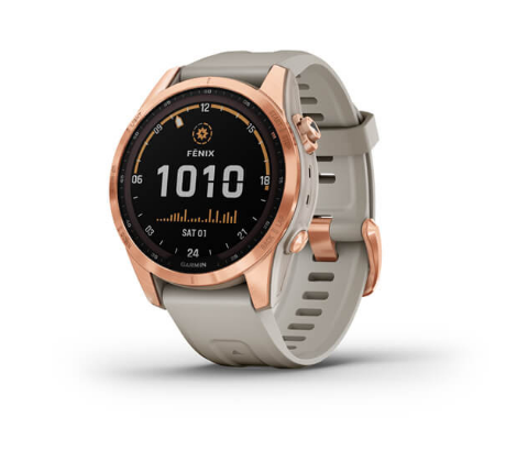 Смарт-годинник Garmin Fenix 7S Solar Rose Gold with Light Sand Band (010-02539-10/11) 1 Смарт-годинник Garmin Fenix 7S Solar Rose Gold with Light Sand Band (010-02539-10/11)