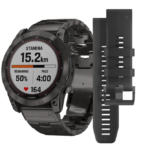 Смарт-годинник Garmin Fenix 7X Sapphire Solar C. Grey DLC Titanium w. Carbon Grey DLC Vented T. Band (010-02541-27)
