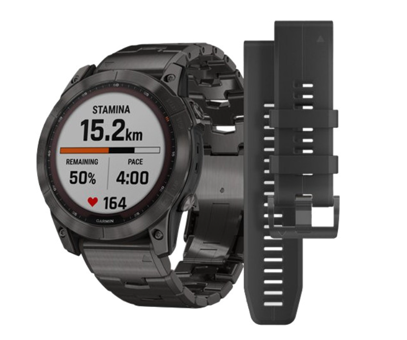 Смарт-годинник Garmin Fenix 7X Sapphire Solar C. Grey DLC Titanium w. Carbon Grey DLC Vented T. Band (010-02541-27) 1 Смарт-годинник Garmin Fenix 7X Sapphire Solar C. Grey DLC Titanium w. Carbon Grey DLC Vented T. Band (010-02541-27)