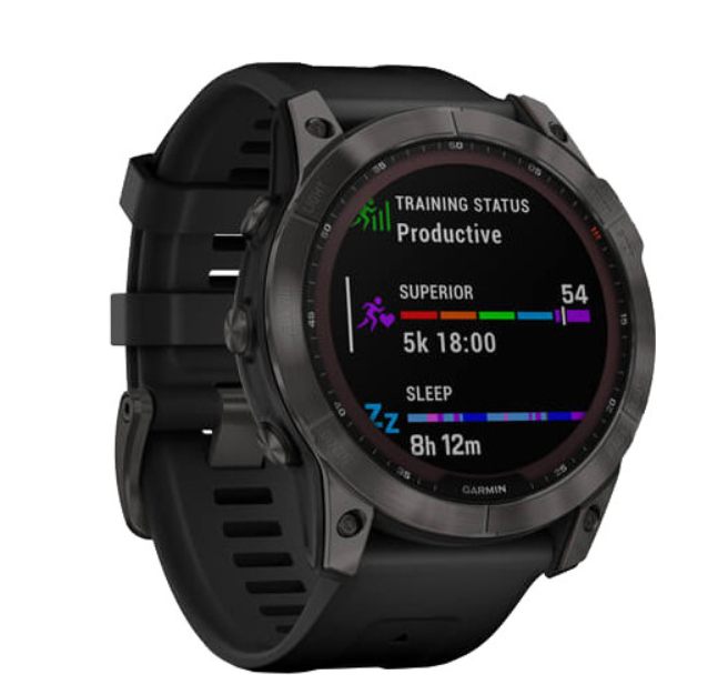 Смарт-годинник Garmin Fenix 7X Sapphire Solar Carbon Gray DLC Titanium with Black Band (010-02541-10/11) 2 Смарт-годинник Garmin Fenix 7X Sapphire Solar Carbon Gray DLC Titanium with Black Band (010-02541-10/11) — изображение 2
