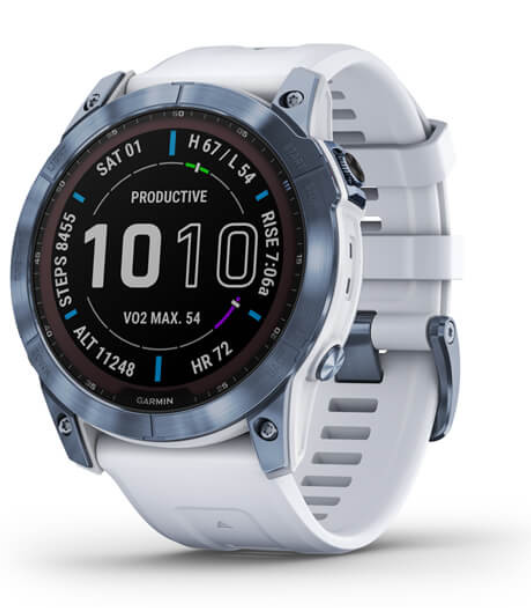 Смарт-годинник Garmin Fenix 7X Sapphire Solar M. Blue DLC Titanium w. Whitestone Band (010-02541-14/15) 1 Смарт-годинник Garmin Fenix 7X Sapphire Solar M. Blue DLC Titanium w. Whitestone Band (010-02541-14/15)