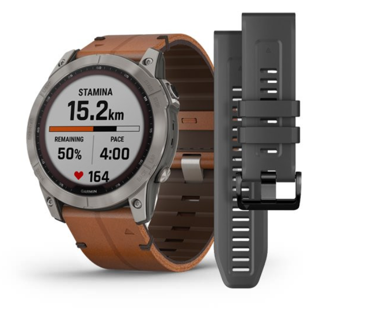 Смарт-годинник Garmin Fenix 7X Sapphire Solar Titanium w. Chestnut Leather Band (010-02541-19) 1 Смарт-годинник Garmin Fenix 7X Sapphire Solar Titanium w. Chestnut Leather Band (010-02541-19)