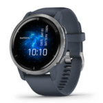 Смарт-годинник Garmin Venu 2 Silver Bezel with Granite Blue Case and Silicone Band (010-02430-10/00)