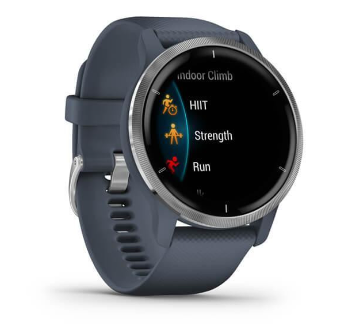 Смарт-годинник Garmin Venu 2 Silver Bezel with Granite Blue Case and Silicone Band (010-02430-10/00) - Зображення 3