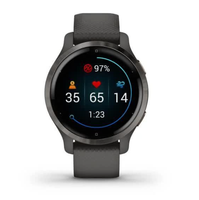 Смарт-годинник Garmin Venu 2S Slate Bezel with Graphite Case and Silicone Band (010-02429-10) — изображение 2