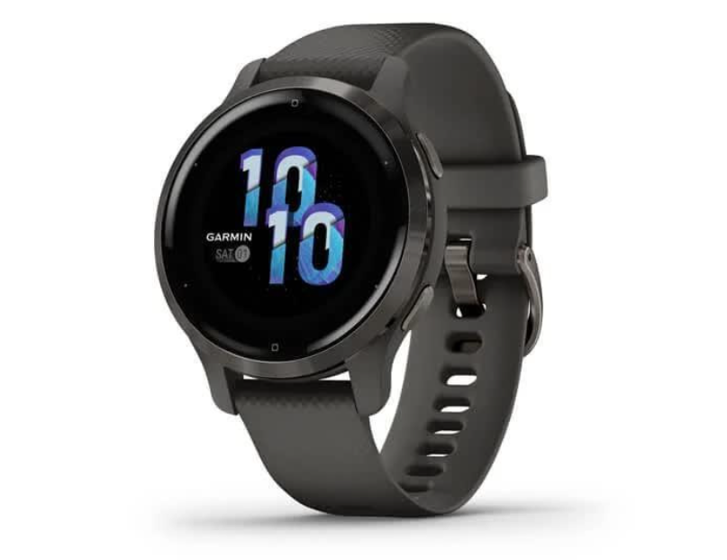Смарт-годинник Garmin Venu 2S Slate Bezel with Graphite Case and Silicone Band (010-02429-10)