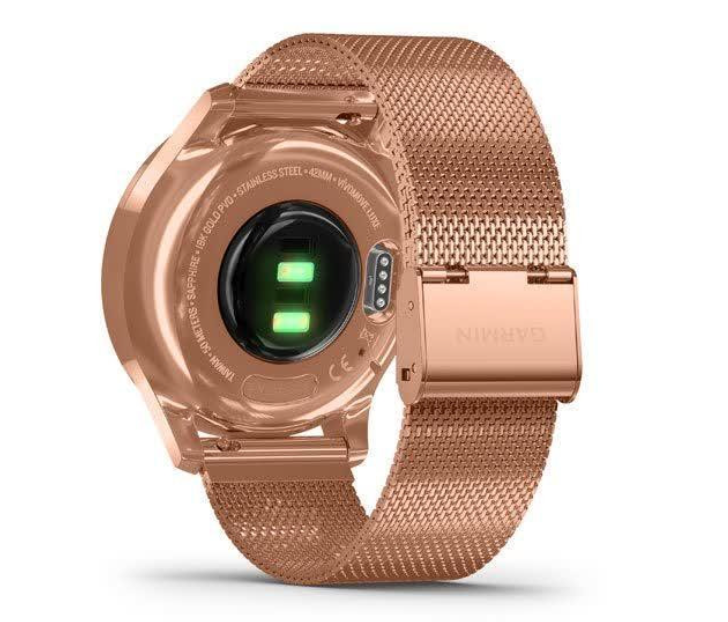 Смарт-годинник Garmin Vivomove Luxe 18K Rose Gold PVD Stainless Steel w. Rose Gold Milanese B. (010-02241-24) 5 Смарт-годинник Garmin Vivomove Luxe 18K Rose Gold PVD Stainless Steel w. Rose Gold Milanese B. (010-02241-24) - Зображення 5
