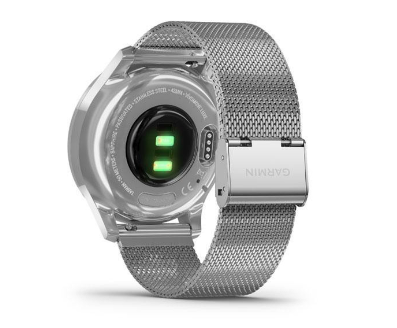 Смарт-годинник Garmin vivomove Luxe Premium Silver-Black Milanese (010-02241-23) - Зображення 5