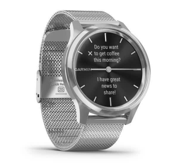 Смарт-годинник Garmin vivomove Luxe Premium Silver-Black Milanese (010-02241-23) 3 Смарт-годинник Garmin vivomove Luxe Premium Silver-Black Milanese (010-02241-23) — изображение 3