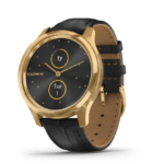 Смарт-годинник Garmin vivomove Luxe Pure Gold-Black Leather (010-02241-22)