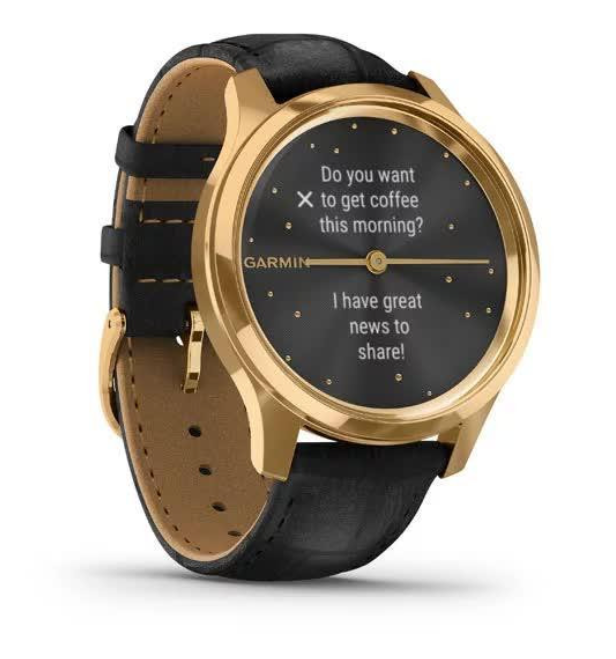 Смарт-годинник Garmin vivomove Luxe Pure Gold-Black Leather (010-02241-22) 3 Смарт-годинник Garmin vivomove Luxe Pure Gold-Black Leather (010-02241-22) — изображение 3