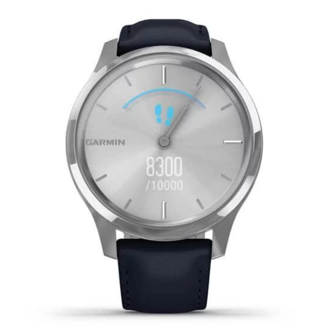Смарт-годинник Garmin vivomove Luxe Silver-Blue Leather (010-02241-20) 3 Смарт-годинник Garmin vivomove Luxe Silver-Blue Leather (010-02241-20) — изображение 3