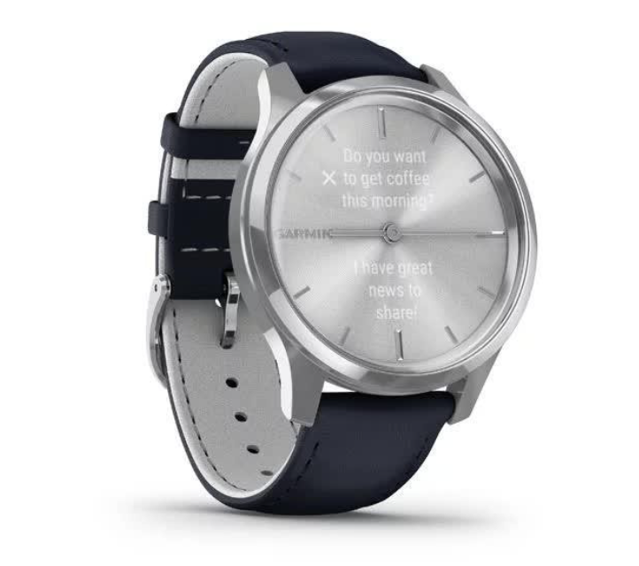 Смарт-годинник Garmin vivomove Luxe Silver-Blue Leather (010-02241-20) 2 Смарт-годинник Garmin vivomove Luxe Silver-Blue Leather (010-02241-20) - Зображення 2