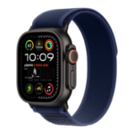 Watch Ultra 2 GPS + Cellular 49mm Black Titan. Case w. Blue Trail Loop - M/L (MYTJ3+MYQ83)