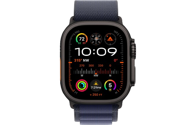 Watch Ultra 2 GPS + Cellular 49mm Black Titan. Case w. Navy Alpine Loop - Medium (MYTF3+MYPX3) 2 Watch Ultra 2 GPS + Cellular 49mm Black Titan. Case w. Navy Alpine Loop - Medium (MYTF3+MYPX3) - Зображення 2