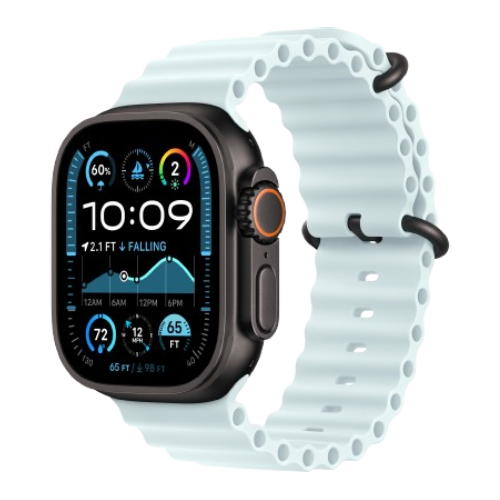 Watch Ultra 2 GPS + Cellular 49mm Black Titanium Case w. Ice Blue Ocean Band (MYTC3+MYP83) 1 Watch Ultra 2 GPS + Cellular 49mm Black Titanium Case w. Ice Blue Ocean Band (MYTC3+MYP83)