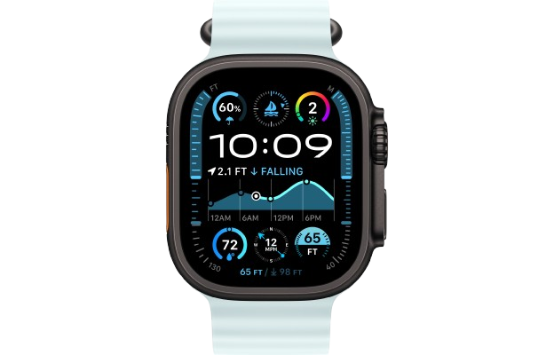 Watch Ultra 2 GPS + Cellular 49mm Black Titanium Case w. Ice Blue Ocean Band (MYTC3+MYP83) 2 Watch Ultra 2 GPS + Cellular 49mm Black Titanium Case w. Ice Blue Ocean Band (MYTC3+MYP83) - Зображення 2