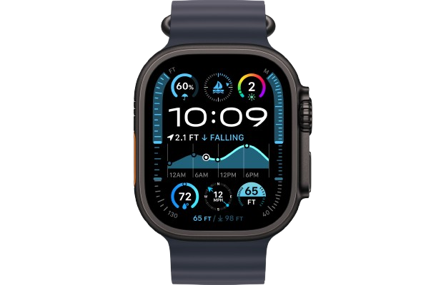 Watch Ultra 2 GPS + Cellular 49mm Black Titanium Case w. Navy Ocean Band (MYTC3+MYPA3) 2 Watch Ultra 2 GPS + Cellular 49mm Black Titanium Case w. Navy Ocean Band (MYTC3+MYPA3) - Зображення 2