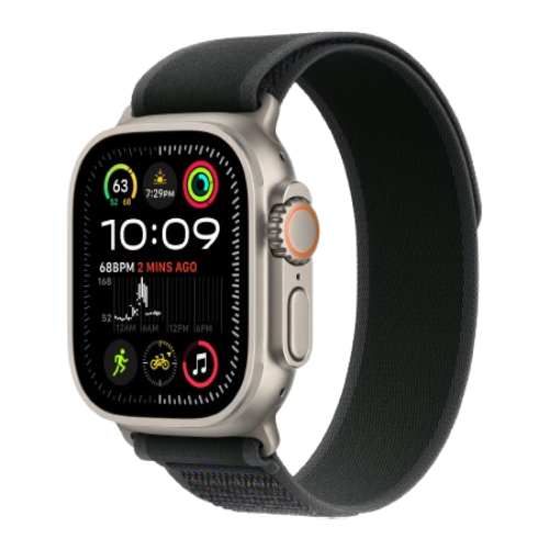 Watch Ultra 2 GPS + Cellular 49mm Natural Titan. Case w. Black Trail Loop - S/M (MYT73+MXTQ3) 1 Watch Ultra 2 GPS + Cellular 49mm Natural Titan. Case w. Black Trail Loop - S/M (MYT73+MXTQ3)