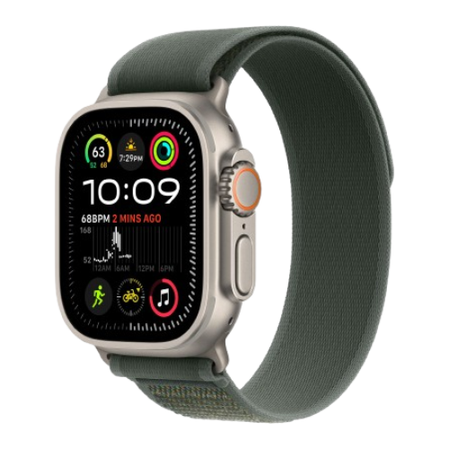 Watch Ultra 2 GPS + Cellular 49mm Natural Titan. Case w. Green Trail Loop - S/M (MYT73+MXTN3) 1 Watch Ultra 2 GPS + Cellular 49mm Natural Titan. Case w. Green Trail Loop - S/M (MYT73+MXTN3)