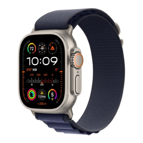 Watch Ultra 2 GPS + Cellular 49mm Natural Titan. Case w. Navy Alpine Loop - Small (MYT33+MXMX3) 1 Watch Ultra 2 GPS + Cellular 49mm Natural Titan. Case w. Navy Alpine Loop - Small (MYT33+MXMX3)